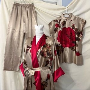 Victoria Secret Collection 3 piece kimono pajama and robe set